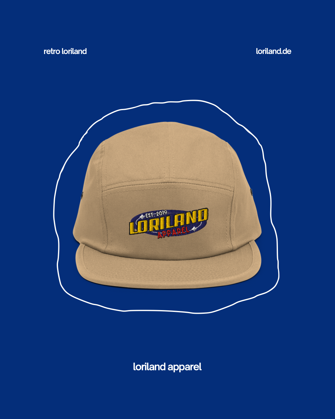 Five-Panel-Cap, Retro Loriland Apparel Logo