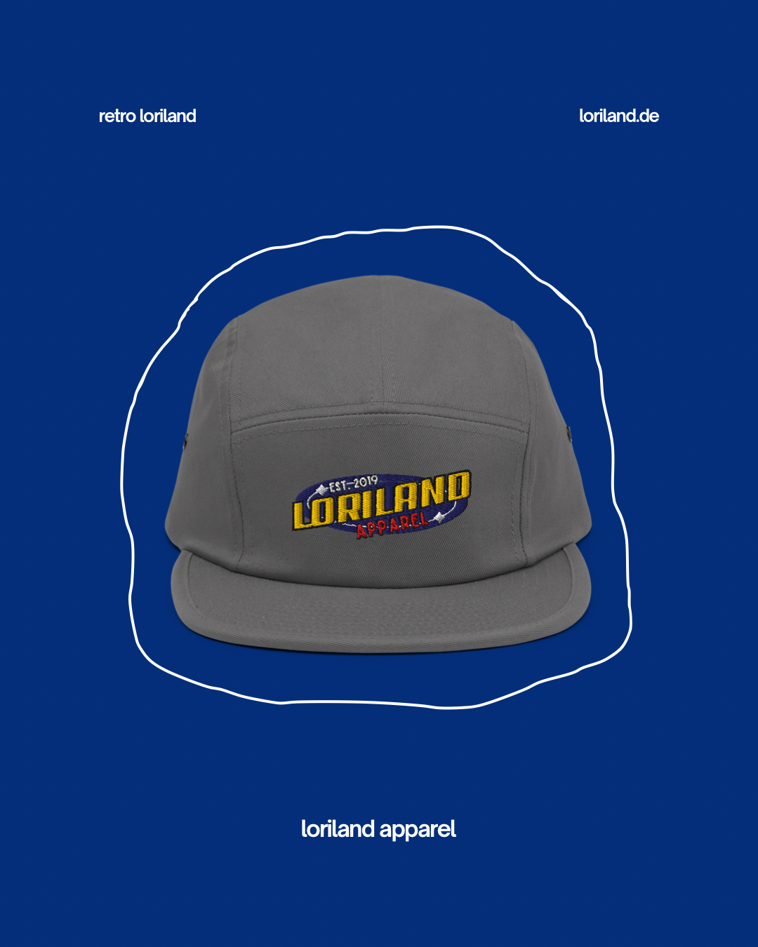 Five-Panel-Cap, Retro Loriland Apparel Logo