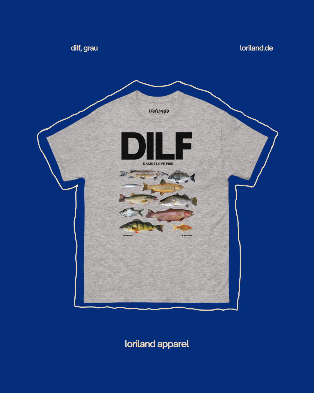 Unisex T-Shirt mit Retro Aufdruck, Dilf