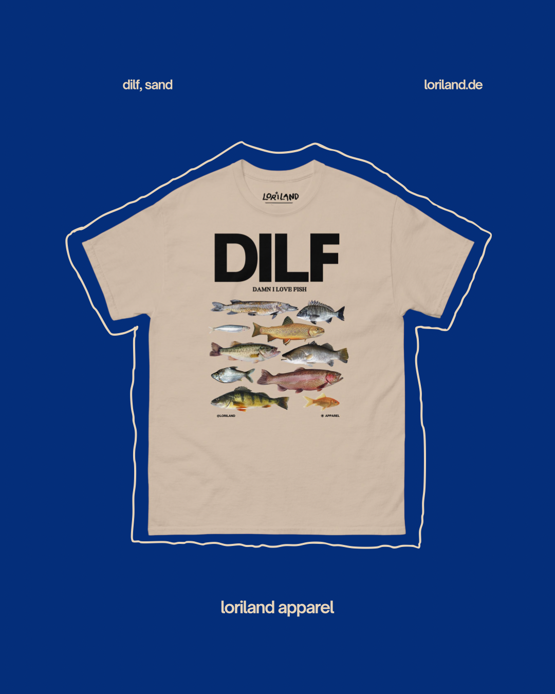 Unisex T-Shirt mit Retro Aufdruck, Dilf