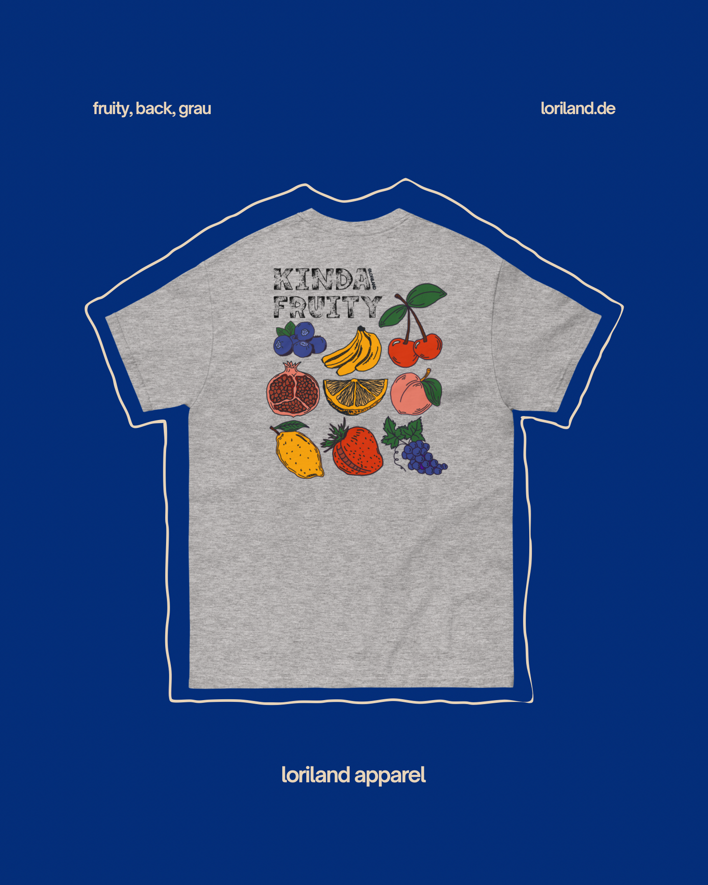 Unisex T-Shirt mit Retro Aufdruck, Kinda Fruity