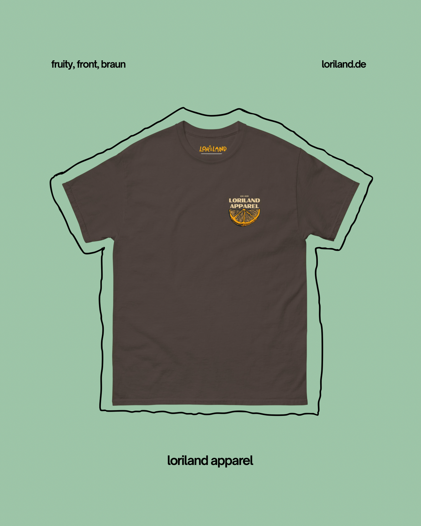 Unisex T-Shirt mit Retro Aufdruck, Kinda Fruity