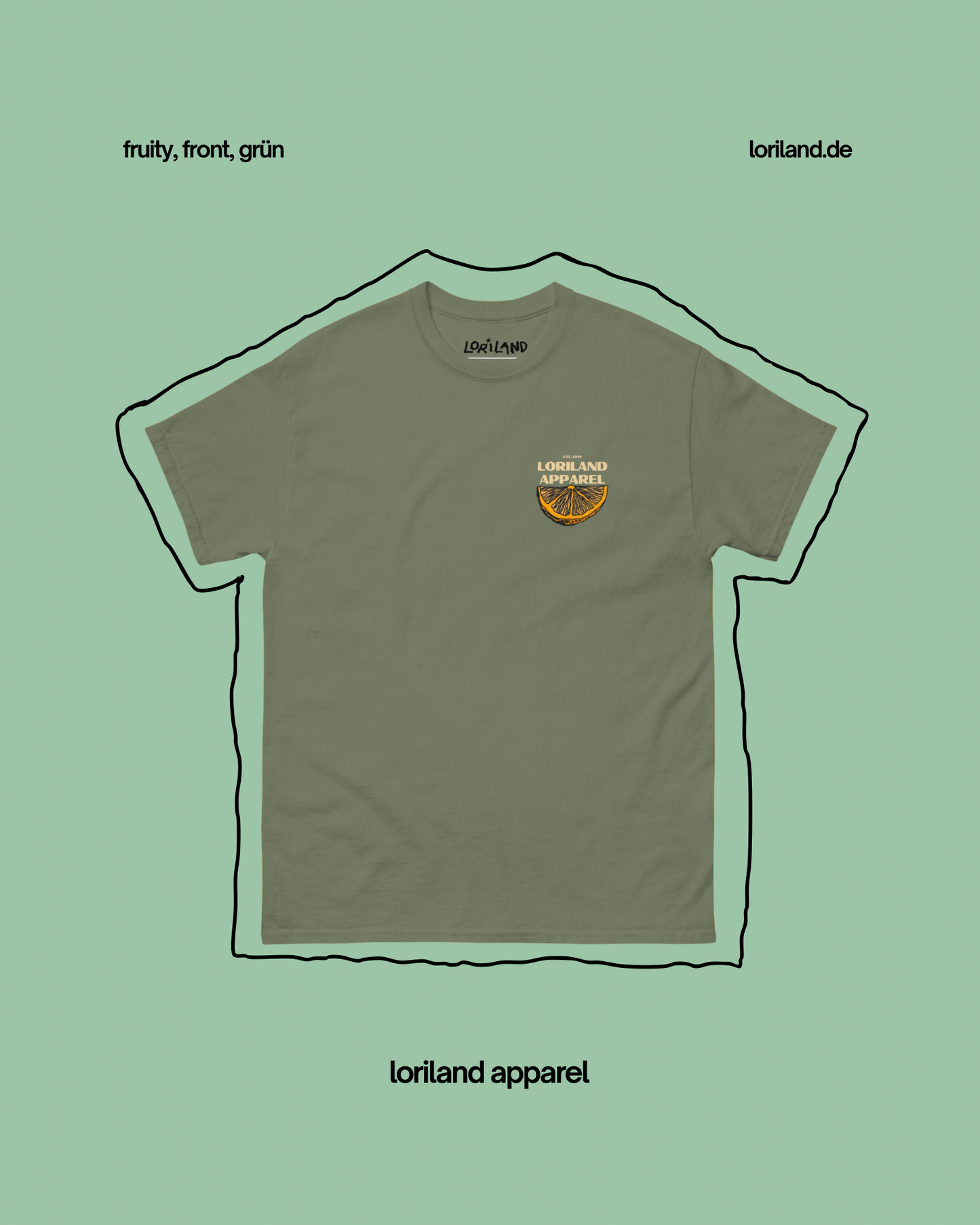 Unisex T-Shirt mit Retro Aufdruck, Kinda Fruity