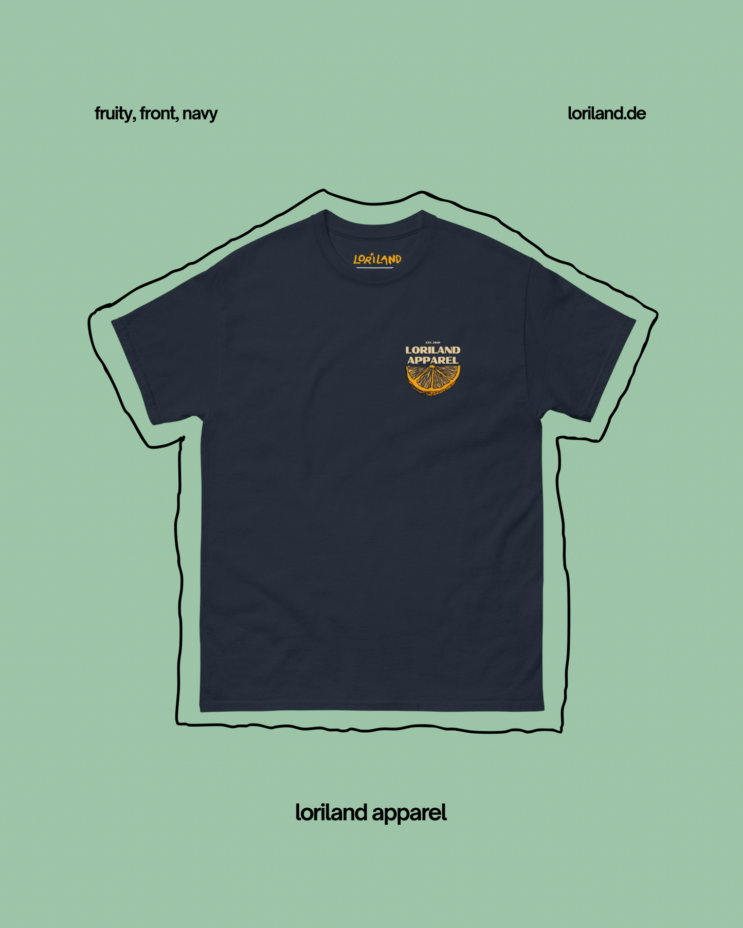 Unisex T-Shirt mit Retro Aufdruck, Kinda Fruity