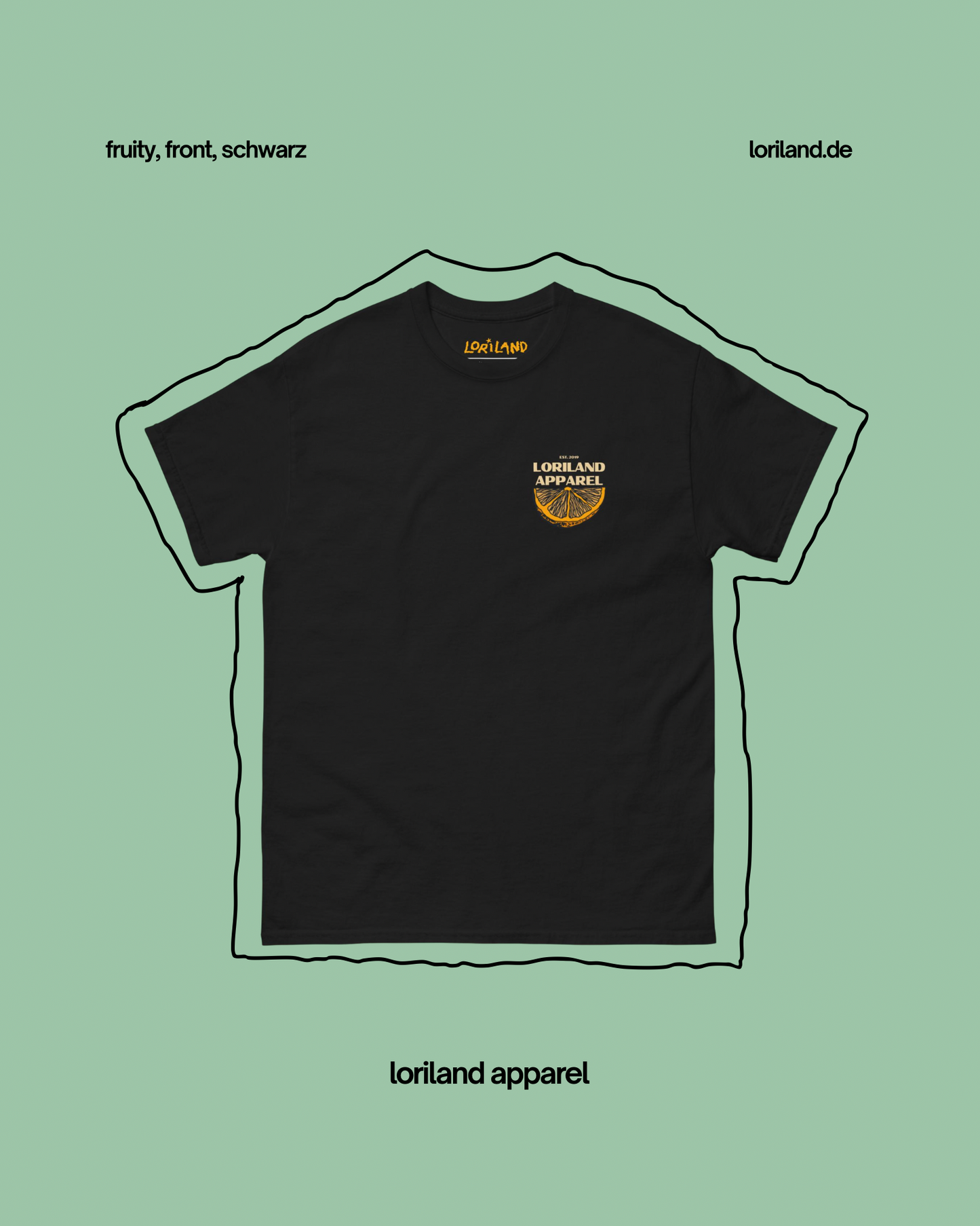Unisex T-Shirt mit Retro Aufdruck, Kinda Fruity