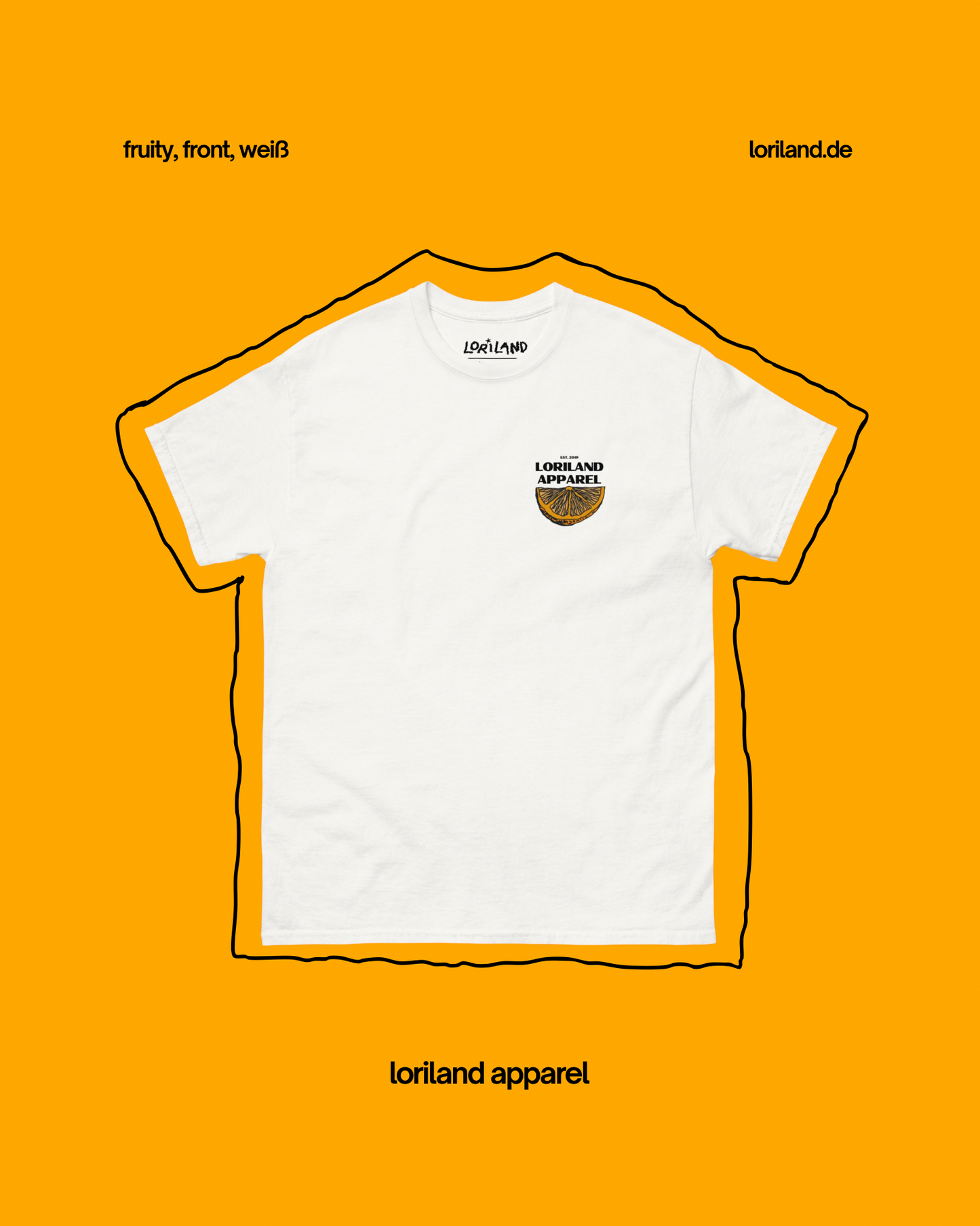 Unisex T-Shirt mit Retro Aufdruck, Kinda Fruity