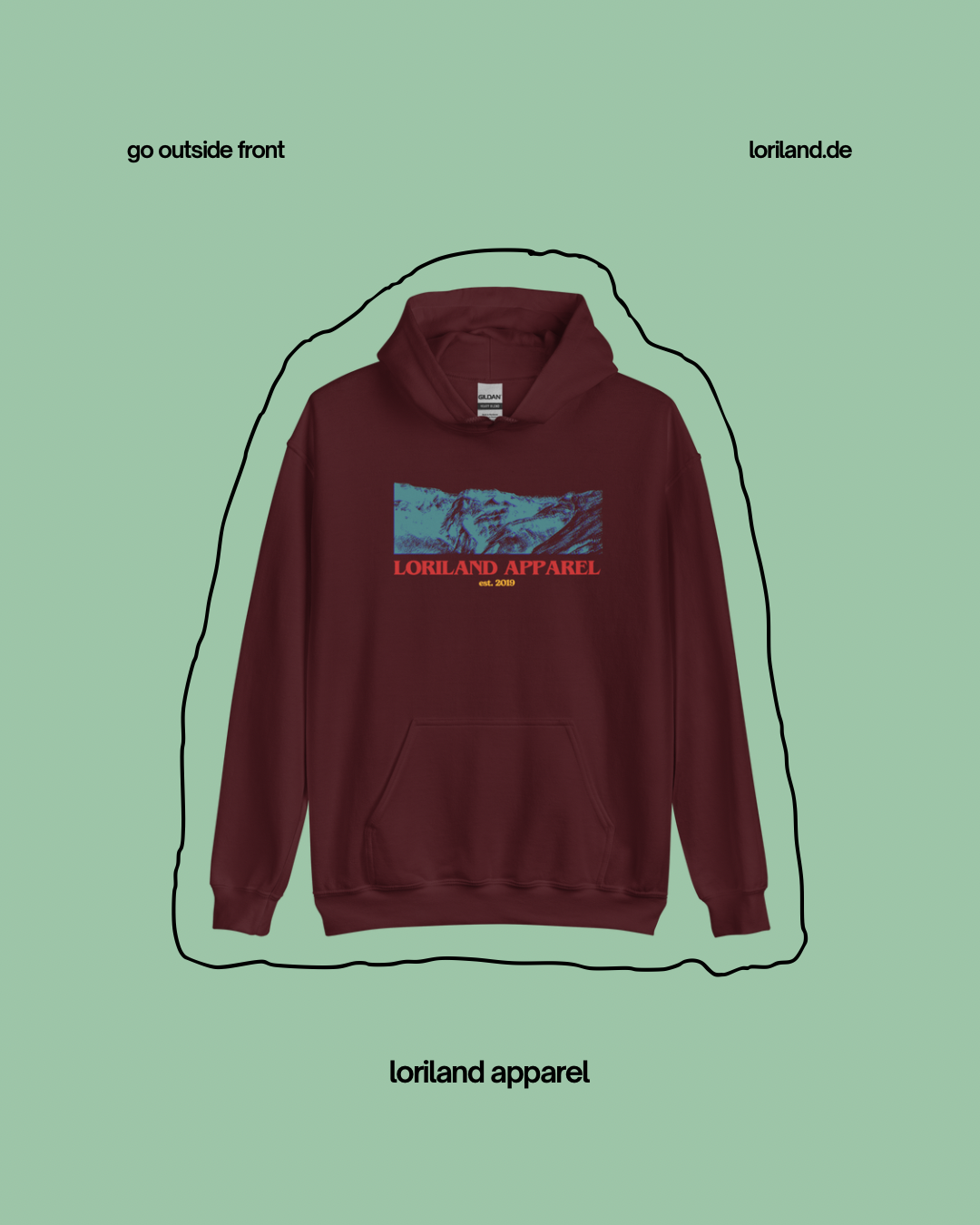 Unisex-Hoodie, Go Outside, Loriland Apparel