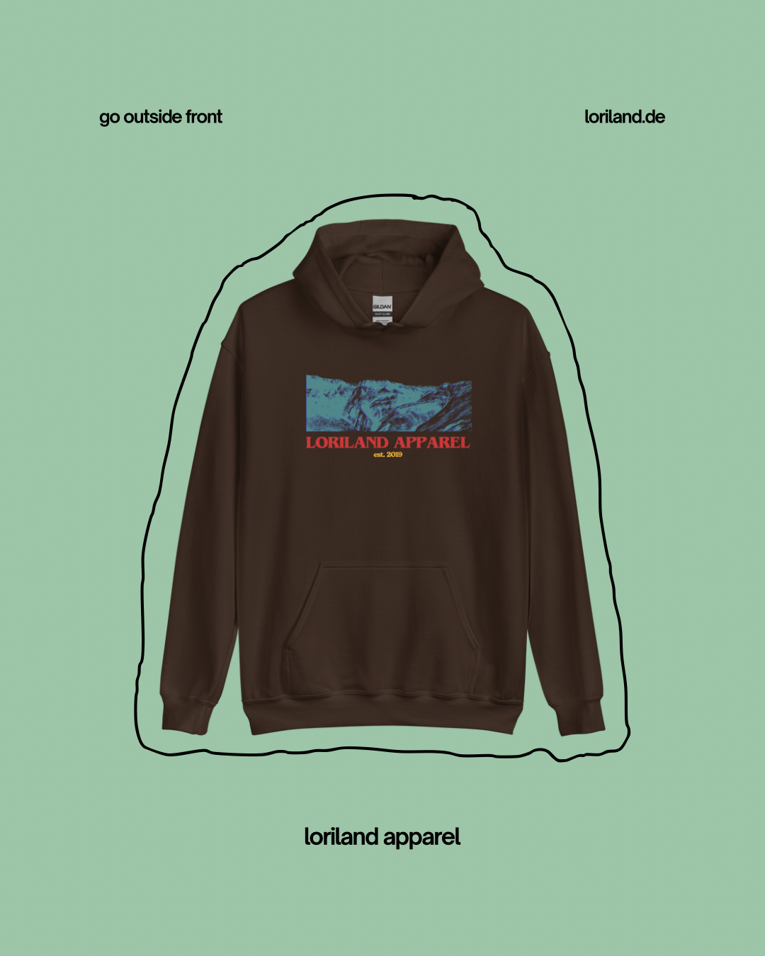 Unisex-Hoodie, Go Outside, Loriland Apparel