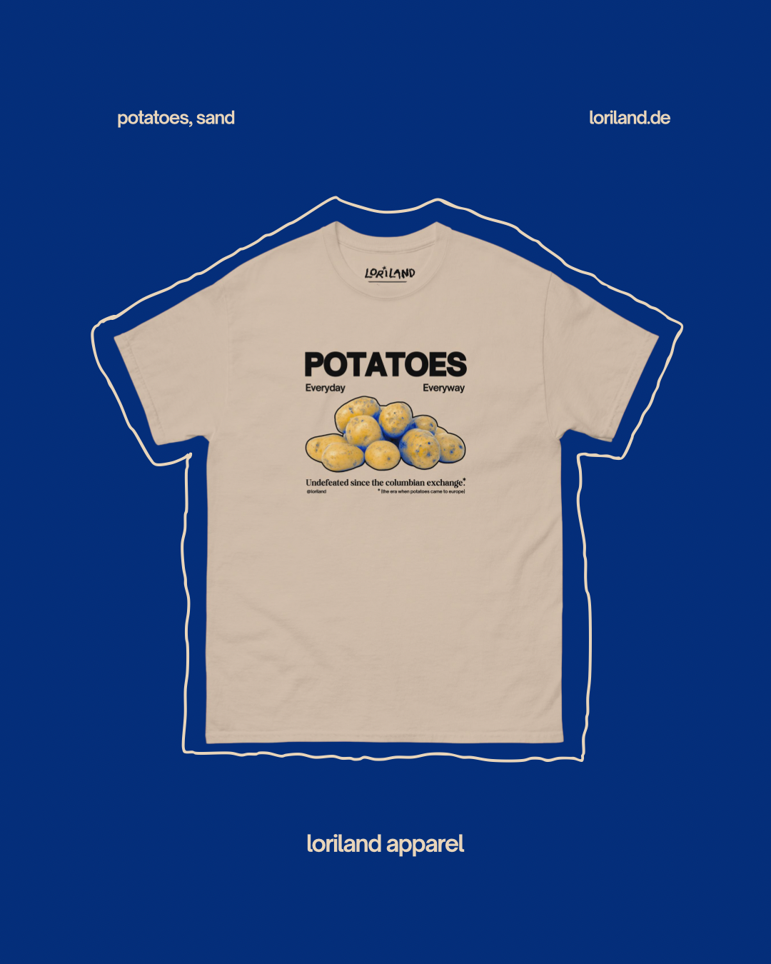 Unisex T-Shirt mit Retro Aufdruck, Potatoes