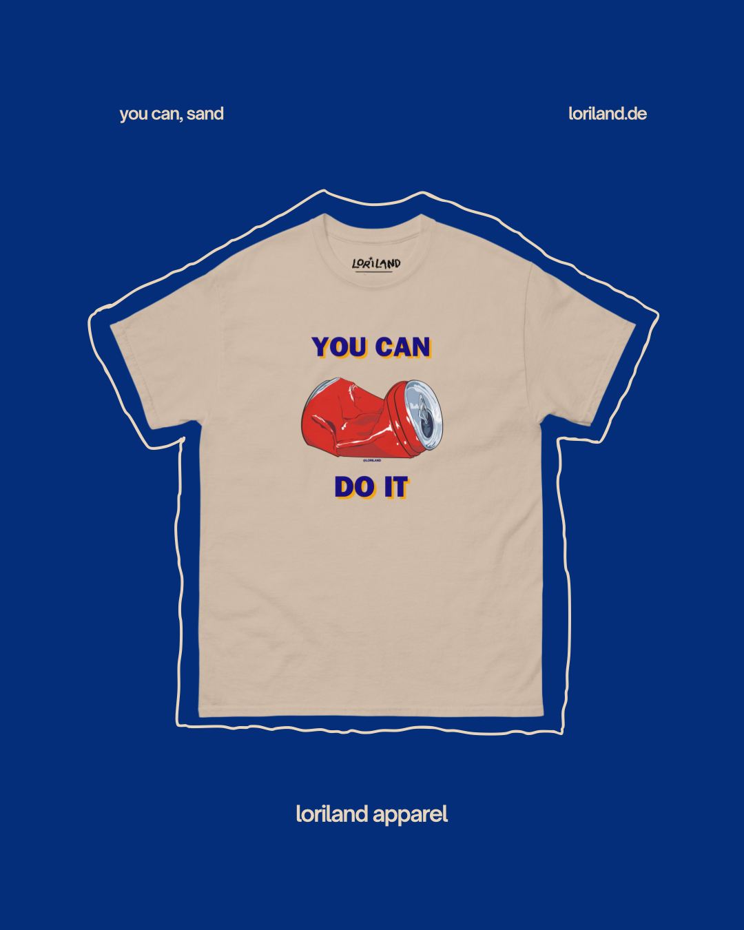 Unisex T-Shirt mit Retro Aufdruck, You Can Do It