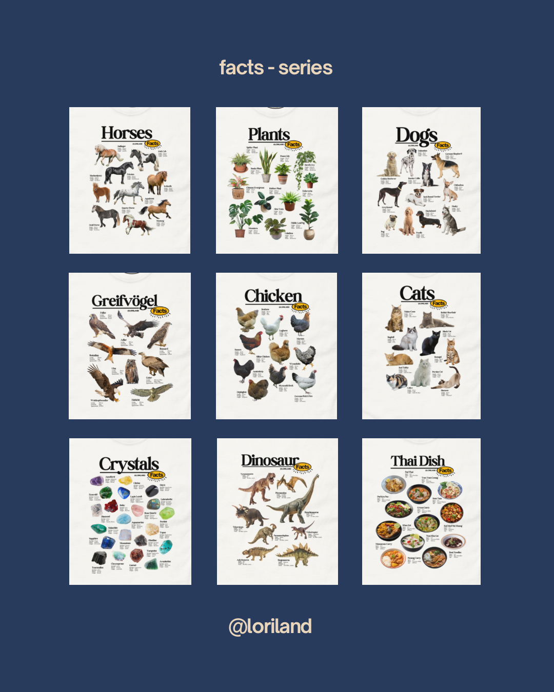 Dinosaur Facts Poster / Loriland Apparel