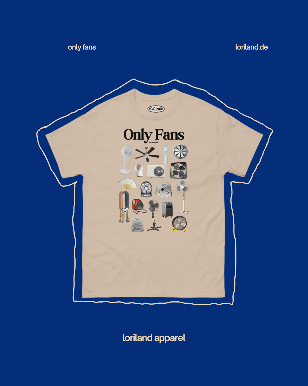 Only Fans Shirt / Unisex T-Shirt mit Retro Aufdruck Ventilatoren / Loriland Apparel