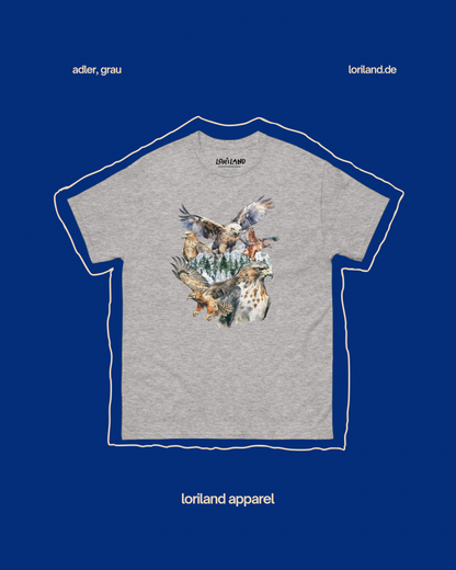 Unisex T-Shirt mit Retro Aufdruck, Adler