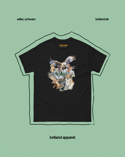Unisex T-Shirt mit Retro Aufdruck, Adler