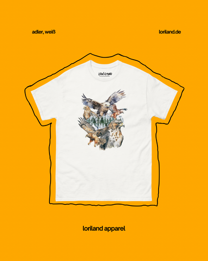 Unisex T-Shirt mit Retro Aufdruck, Adler