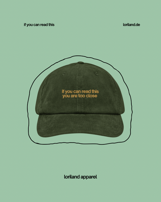 Cord Cap, If You Can Read This, Loriland Apparel