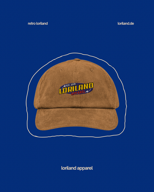 Cord Cap, Retro Loriland Apparel Logo