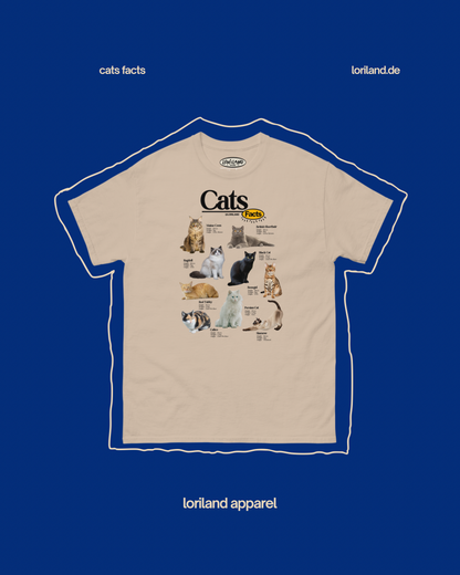Cats Facts / Unisex T-Shirt mit Retro Aufdruck / Loriland Apparel