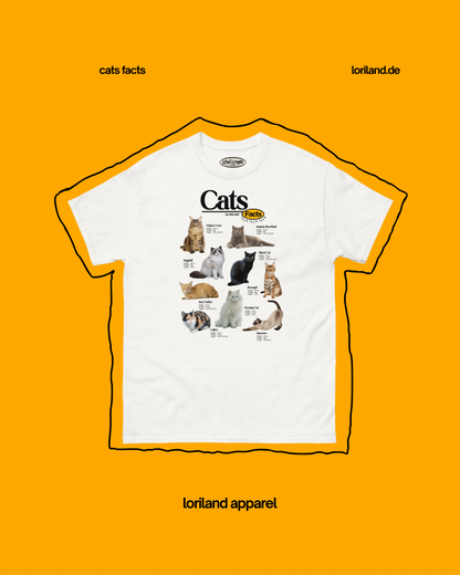 Cats Facts / Unisex T-Shirt mit Retro Aufdruck / Loriland Apparel