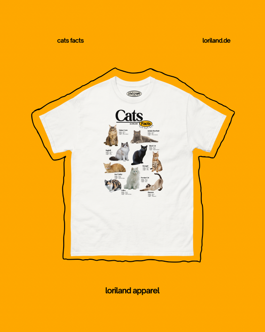 Cats Facts / Unisex T-Shirt mit Retro Aufdruck / Loriland Apparel