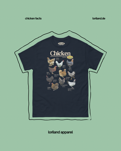 Chicken Facts Shirt / Unisex T-Shirt mit Retro Aufdruck / Loriland Apparel