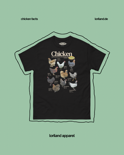 Chicken Facts Shirt / Unisex T-Shirt mit Retro Aufdruck / Loriland Apparel