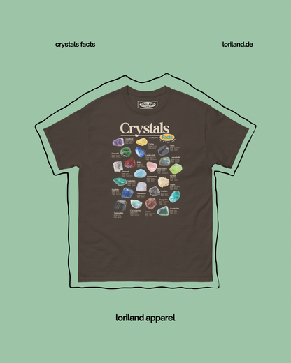 Crystals Facts / Unisex T-Shirt mit Retro Aufdruck / Loriland Apparel
