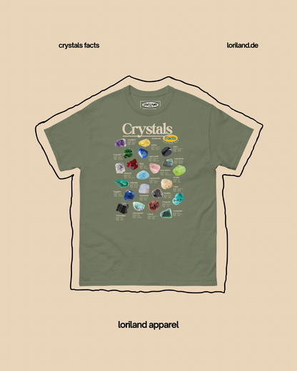 Crystals Facts / Unisex T-Shirt mit Retro Aufdruck / Loriland Apparel