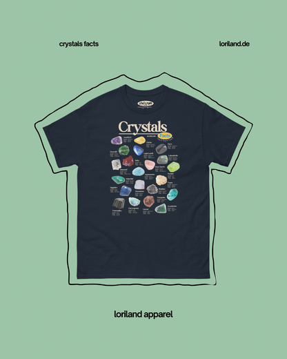 Crystals Facts / Unisex T-Shirt mit Retro Aufdruck / Loriland Apparel