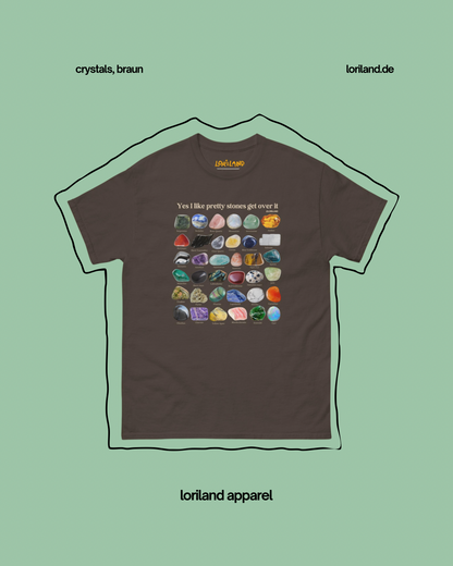 Unisex T-Shirt mit Retro Aufdruck, Crystals