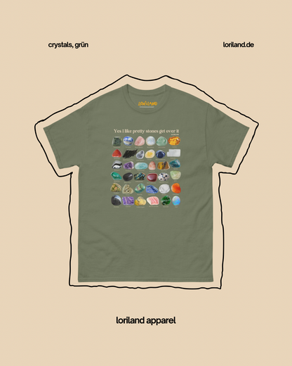 Unisex T-Shirt mit Retro Aufdruck, Crystals
