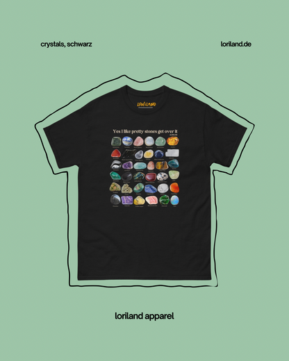 Unisex T-Shirt mit Retro Aufdruck, Crystals