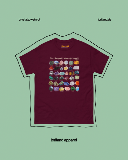 Unisex T-Shirt mit Retro Aufdruck, Crystals