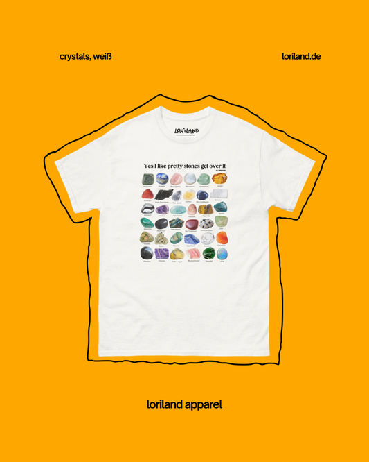 Unisex T-Shirt mit Retro Aufdruck, Crystals