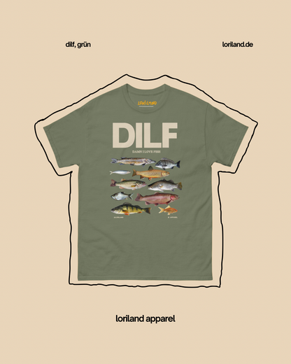 Unisex T-Shirt mit Retro Aufdruck, Dilf