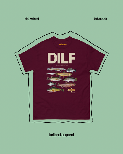 Unisex T-Shirt mit Retro Aufdruck, Dilf