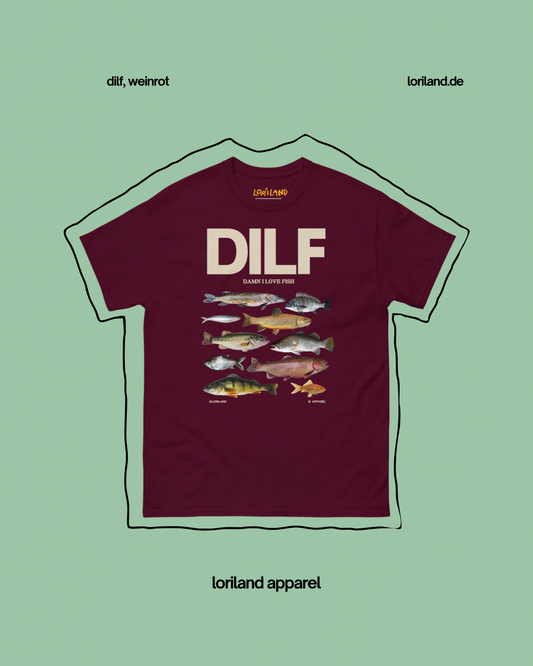 Unisex T-Shirt mit Retro Aufdruck, Dilf
