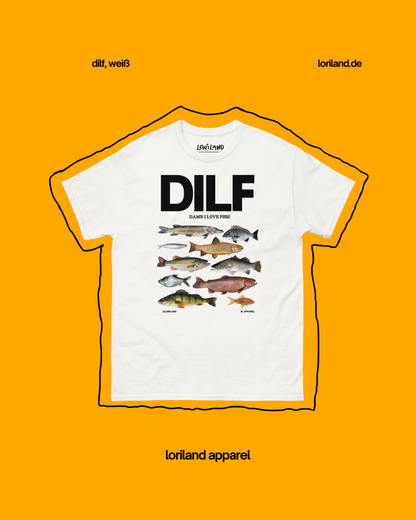 Unisex T-Shirt mit Retro Aufdruck, Dilf