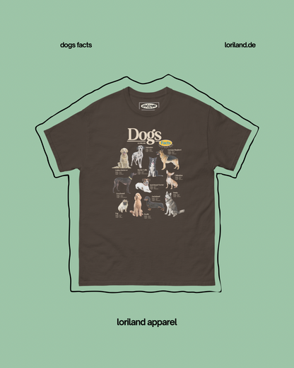 Dogs Facts / Unisex T-Shirt mit Retro Aufdruck / Loriland Apparel