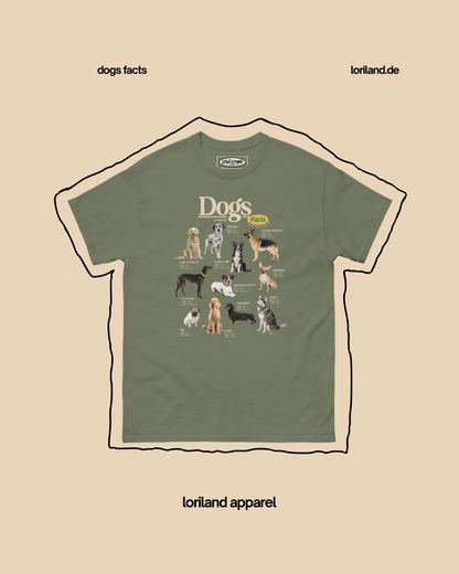 Dogs Facts / Unisex T-Shirt mit Retro Aufdruck / Loriland Apparel