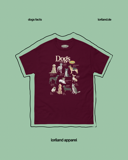 Dogs Facts / Unisex T-Shirt mit Retro Aufdruck / Loriland Apparel