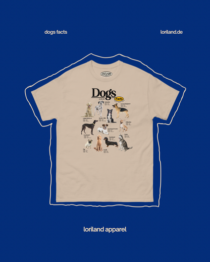 Dogs Facts / Unisex T-Shirt mit Retro Aufdruck / Loriland Apparel