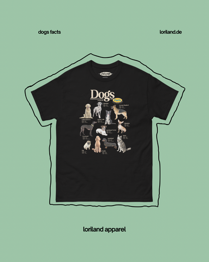 Dogs Facts / Unisex T-Shirt mit Retro Aufdruck / Loriland Apparel