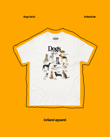 Dogs Facts / Unisex T-Shirt mit Retro Aufdruck / Loriland Apparel