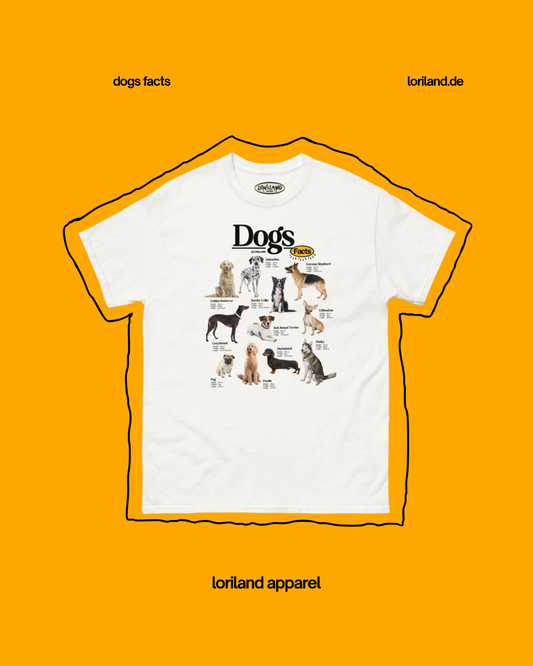 Dogs Facts / Unisex T-Shirt mit Retro Aufdruck / Loriland Apparel