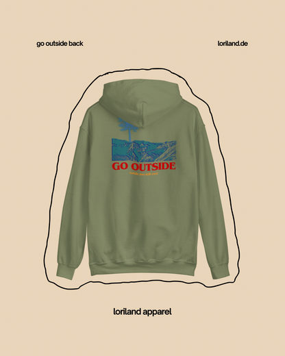 Unisex-Hoodie, Go Outside, Loriland Apparel