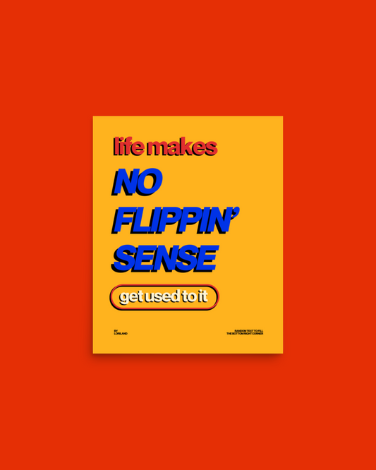 Poster, No Flippin‘ Sense