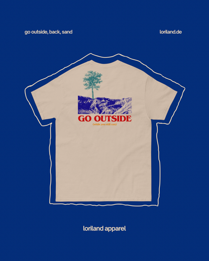 Unisex T-Shirt mit Retro Aufdruck, Go Outside