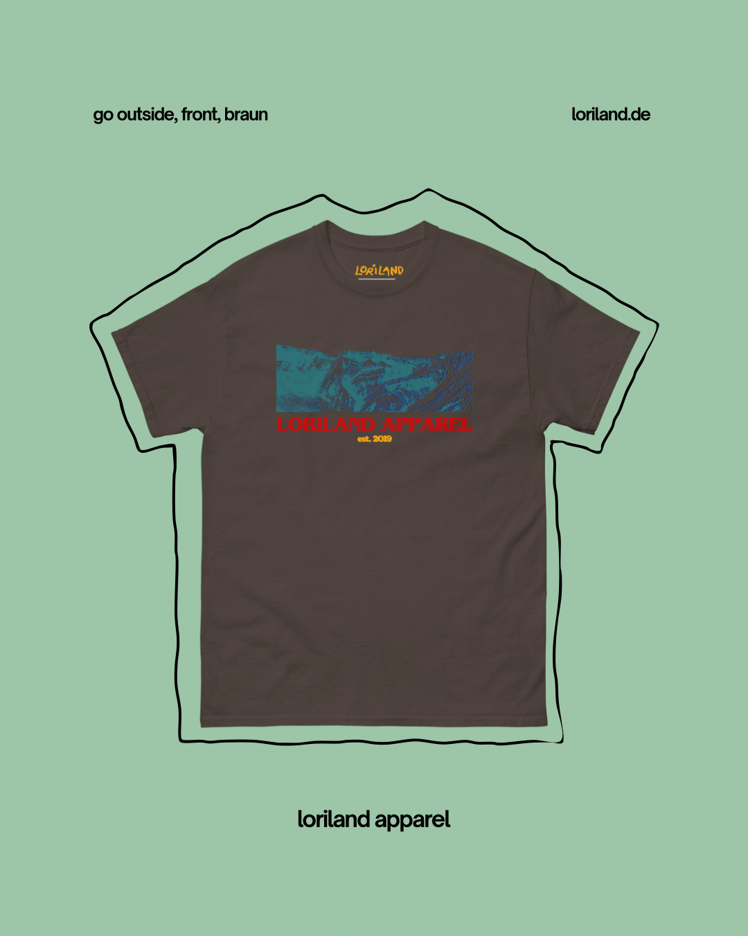 Unisex T-Shirt mit Retro Aufdruck, Go Outside