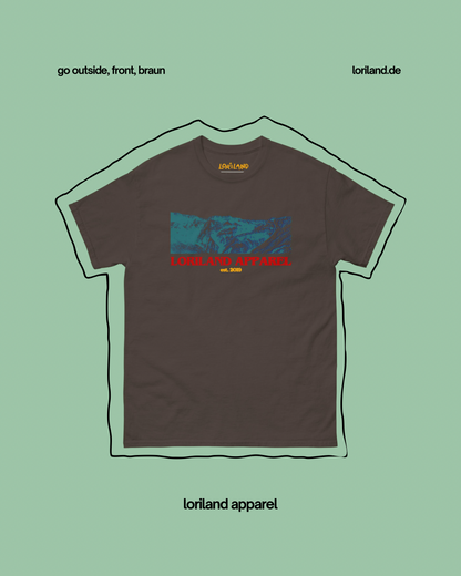 Unisex T-Shirt mit Retro Aufdruck, Go Outside